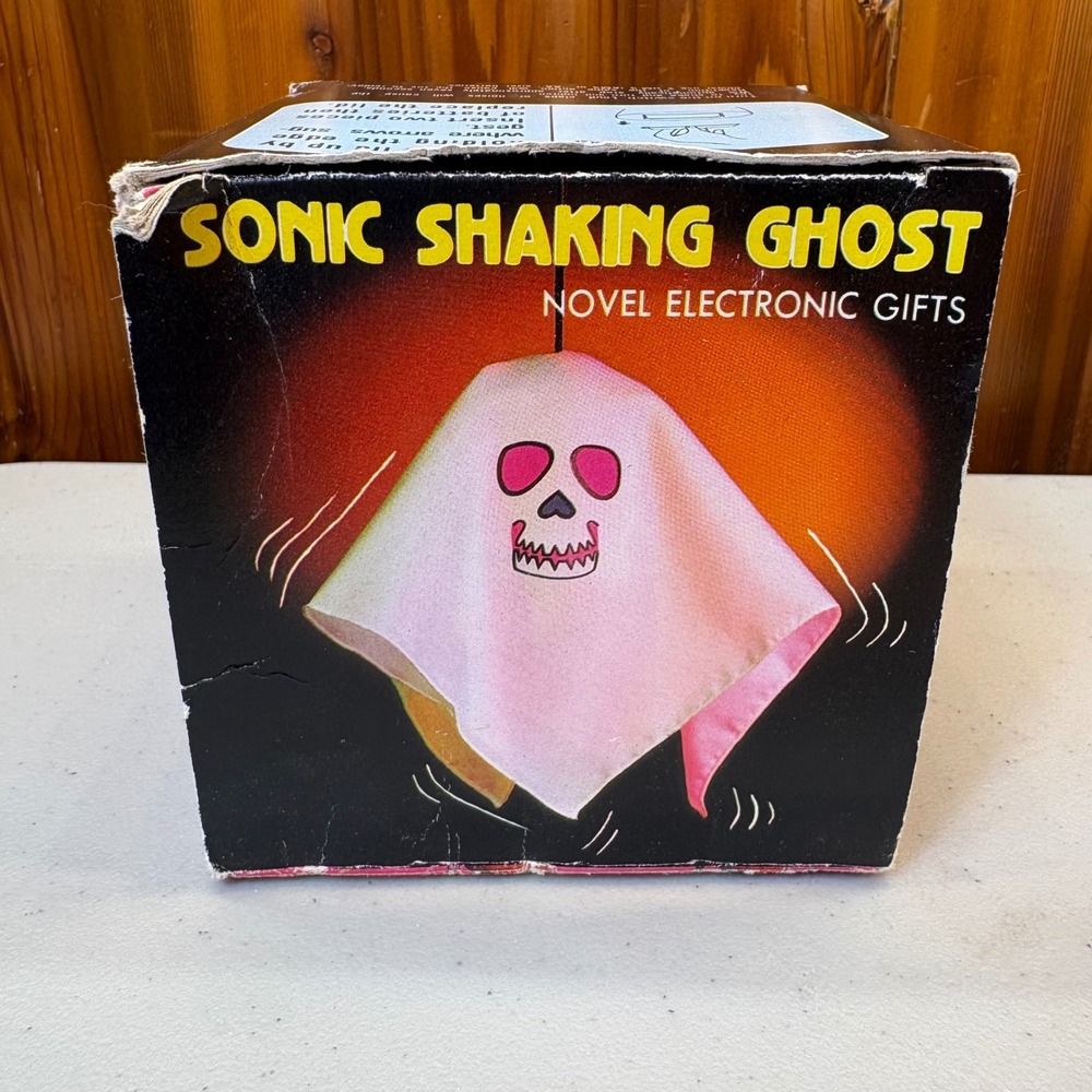 Vintage Sonic Shaking Ghost Halloween Rare Black Color Sound Activated WORKS